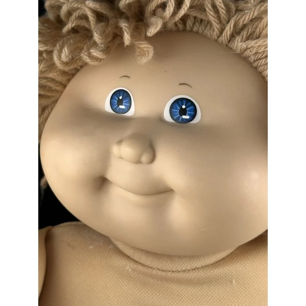 Vtg Cabbage Patch Kids 1986 Boy HM15 KT Factory Blue Eyes Wheat‎ Long Loops READ